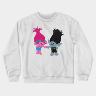 Poppy and Branch from Trolls Dreamworks Crewneck Sweatshirt